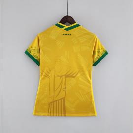 Camiseta Brasil Classic Yellow Mujer 2022