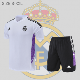 Camiseta De Entrenamiento Real Madrid 22/23 Blanco Púrpura