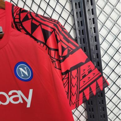 Camiseta Scc Napoli Pre-Match Rojo 23/24