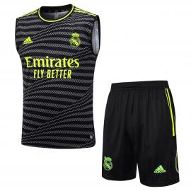 Camiseta Sin Mangas Real M adrid CF Pre-Match Negro 23/24 + Pantalones