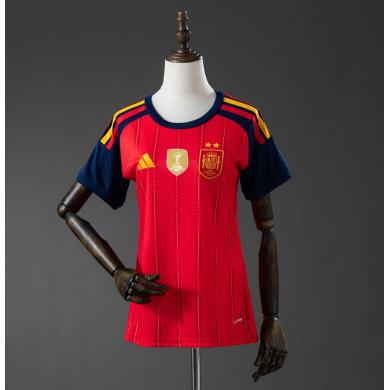 Camiseta España 1ª Equipación 2026 Campeón 2 Estrellas Mujer