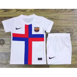 Camiseta Barcelona 2022 Blanca Niño