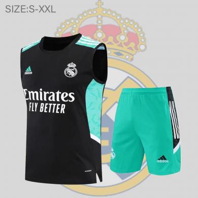 Camisetas Sin Mangas Real M adrid 22/23 KIT Negra