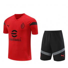 Camiseta AC Milan Training Kit Rojo 22/23 + Pantalones