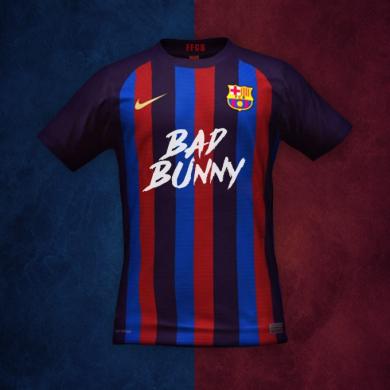 Camiseta b-arcelona Edición Limitada de BAD BUNNY la 1a equipación masculina del FC