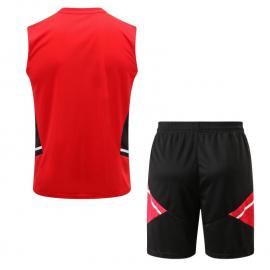 Camiseta De Fútbol Sin Mangas M-U Rojo 22-23 + Pantalone