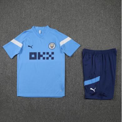 Camiseta Manchester City Pre-Match 22/23 Azul + Pantalones