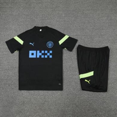 Camiseta Manchester City Pre-Match 22/23 Negro + PANTALONES