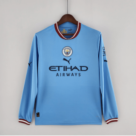 Camiseta Manchester City Primera Equipacion 2022/2023 ML