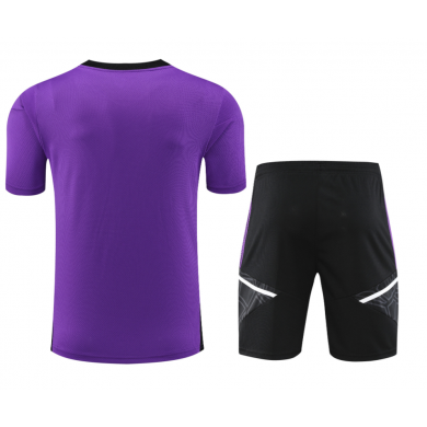 Camiseta Real Madrid CF Pre-Match 2022-2023 Púrpura + Pantalones