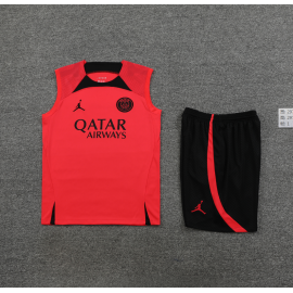 Camiseta Sin Mangas FC Paris Saint-Germain Pre-Match 23/24 Rojo + Pantalones