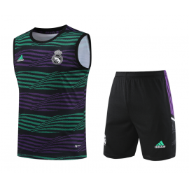 Camiseta Sin Mangas Real M adrid CF Pre-Match 23/24 + Pantalones