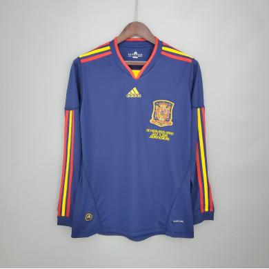 Camiseta Retro España 2ª Equipación 2010 Manga Larga