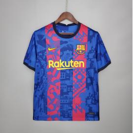 Camiseta Del b-arcelona Para La Champions 2021-22 Niño