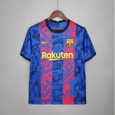 Camiseta Del b-arcelona Para La Champions 2021-22 Niño