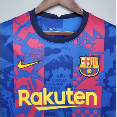 Camiseta Del b-arcelona Para La Champions 2021-22 Niño