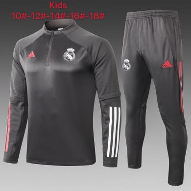 Chandal Entrenamiento FC Real M adrid 2021 Gris Oscuro Niño