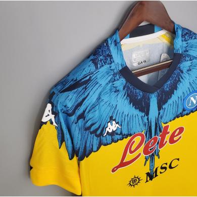 Camiseta Scc Napoli Amarilla x azul 2020-2021
