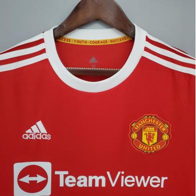 Camiseta de la equipación local de la Copa del Manchester United 2021-22 de manga larga