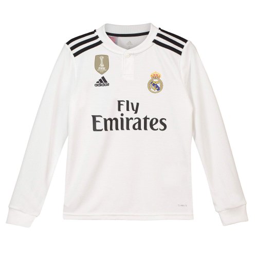 Camiseta de la 1ª equipación del Madrid de manga para niños