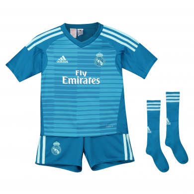 Conjunto mini 2ª equipación de portero del Real M adrid 2018-19 NIÑO