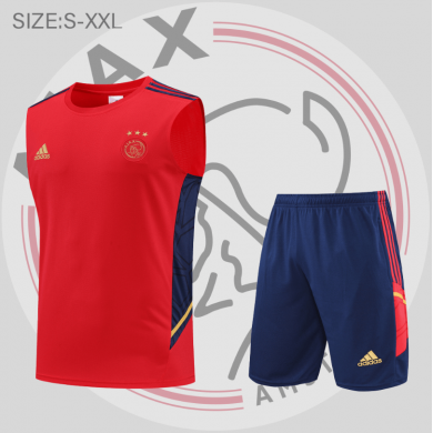 Camiseta De Fútbol Sin Mangas AFC A jax Pre-Match 22/23 Rojo + Pantalones