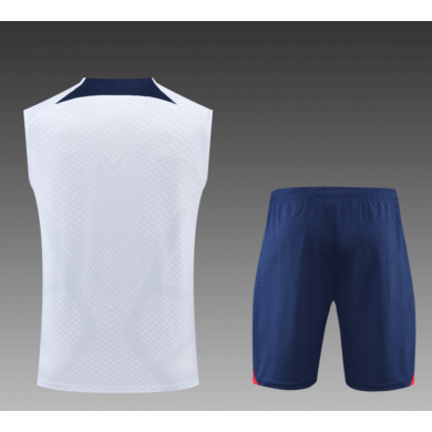 Camiseta De Fútbol Sin Mangas PSG Pre-Match 22/23 Blanca + Pantalones