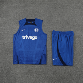 Camiseta De Fútbol Sin Mangas Chelsea Pre-match 22/23 + Pantalones