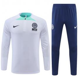 Sudadera Entrenamiento FC Inter Blanco 22/23 Niño