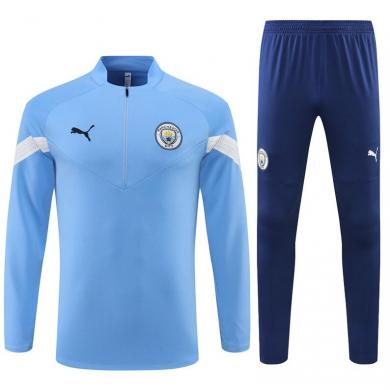 Sudadera Entrenamiento FC Manchester City Azul Claro 22/23 Niño