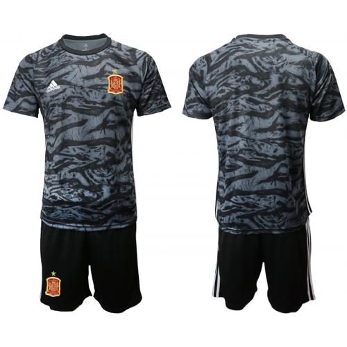 Camiseta España Portero en negro2020 Edición Copa De Europa Nino