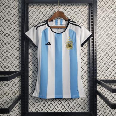 Camiseta Argentina Primera Equipación 2022 3 estrellas Mujer