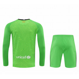 Camiseta b-arcelona Portero Verde Manga Larga Niño