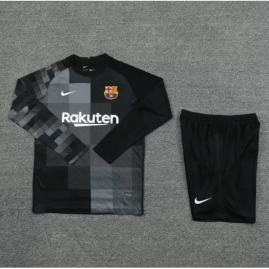 Camiseta Portero b-arcelona 2021-2022 Negro Manga Larga