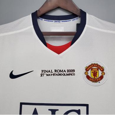 Camiseta Retro M-U 08/09 Champions League blanca visitante