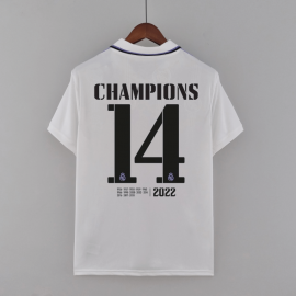 Camiseta REAL M ADRID Campeones 14 Primera Equipación Blanca 22/23