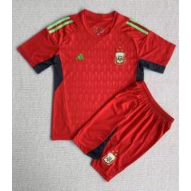 Camiseta Argentina Portera 3 Estrellas Roja Niño
