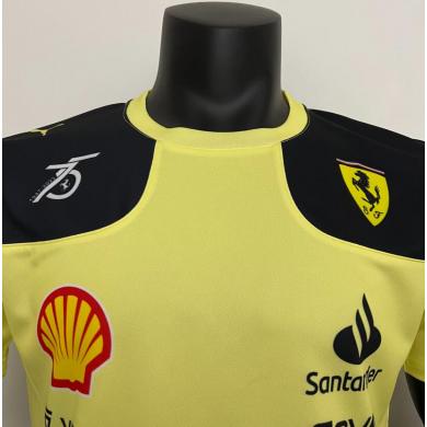 Camiseta Del Equipo Scuderia Ferrari Amarillo 2023